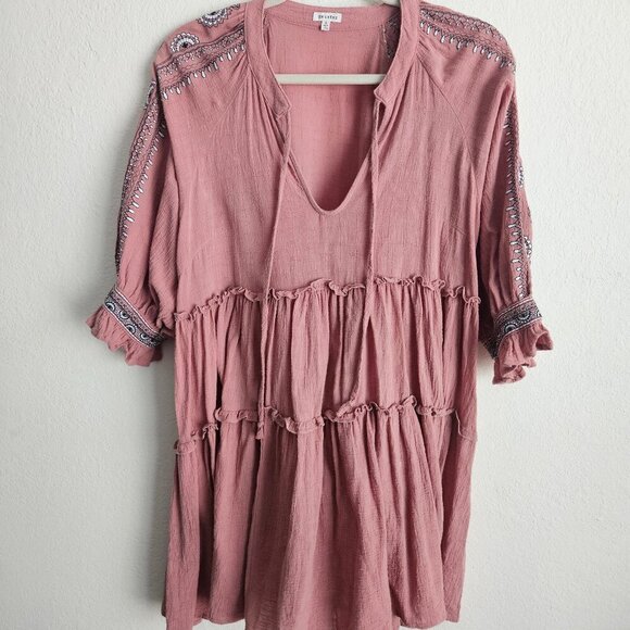 En Creme | Dresses | En Creme Babydoll Pink Embroider Ruffle Sleeve ... En Creme | Dresses | En Creme Babydoll Pink Embroider Ruffle Sleeve ...